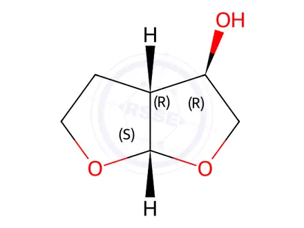 Chemical structure of (3R,3aR,6aS)-Hexahydrofuro[2,3-b]furan-3-ol