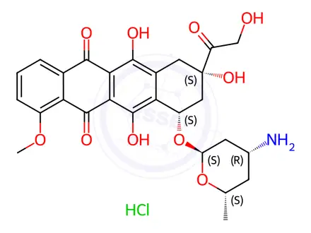 Chemical structure of Esorubicin Hydrochloride
