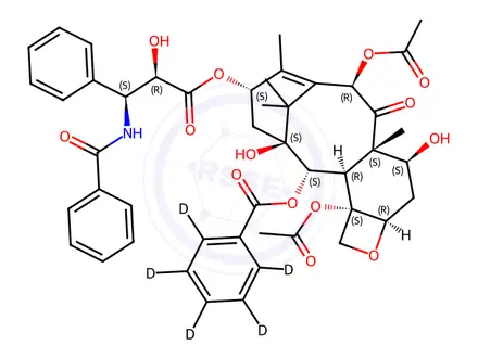 Chemical structure of Paclitaxel-d5 (Benzoyloxy)
