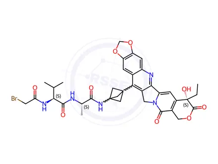 Chemical structure of Br-Val-Ala-NH2-bicyclo[1.1.1]pentane-7-MAD-MDCPT
