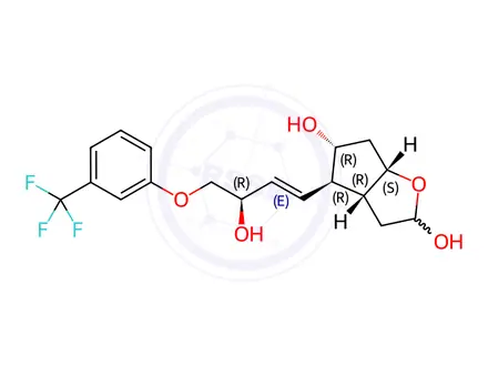 Chemical structure of (3aR,4R,5R,6aS)-4-((R,E)-3-Hydroxy-4-(3-(trifluoromethyl)phenoxy)but-1-en-1-yl)hexahydro-2H-cyclopenta[b]furan-2,5-diol
