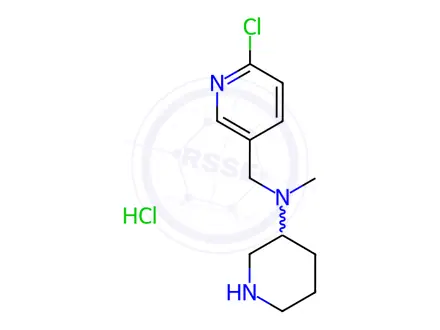 Chemical structure of N-((6-Chloropyridin-3-yl)methyl)-N-methylpiperidin-3-amine hydrochloride