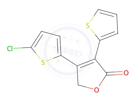 Chemical structure of 4-(5-Chlorothiophen-2-yl)-3-(thiophen-2-yl)-2,5-dihydrofuran-2-one