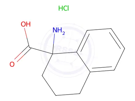 Chemical structure of 1-Amino-1,2,3,4-tetrahydro-1-naphthalenecarboxylic acid hydrochloride