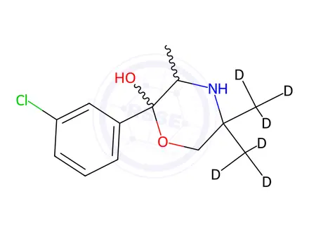 Chemical structure of Hydroxy bupropion-[D6]