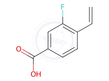 Chemical structure of 3-Fluoro-4-vinylbenzoic acid