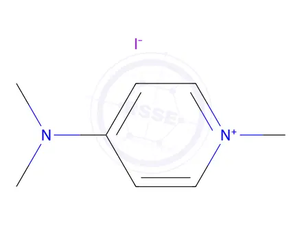 Chemical structure of 4-(Dimethylamino)-1-methylpyridinium (iodide)