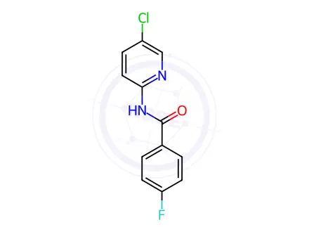 Chemical structure of N-(5-chloropyridin-2-yl)-4-fluorobenzamide