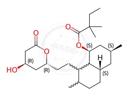Chemical structure of (1S,3S,7S,8S,8aS)-8-(2-((2R,4R)-4-Hydroxy-6-oxotetrahydro-2H-pyran-2-yl)ethyl)-3,7-dimethyldecahydronaphthalen-1-yl 2,2-dimethylbutanoate