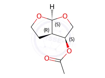 Chemical structure of (3S,3aR,6aS)-Hexahydrofuro[2,3-b]furan-3-yl Acetate