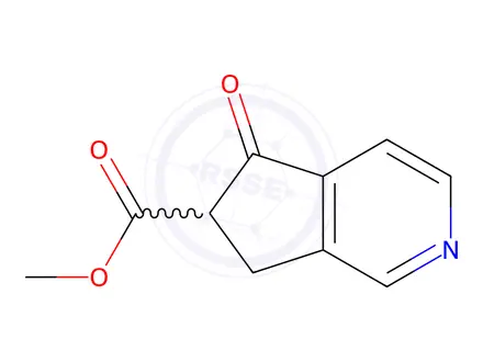 Chemical structure of 5-Oxo-6,7-dihydro-5H-[2]pyrindine-6-carboxylic acid methyl ester