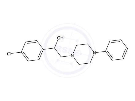 Chemical structure of 1-(4-Chlorophenyl)-2-(4-phenylpiperazin-1-yl)ethan-1-ol