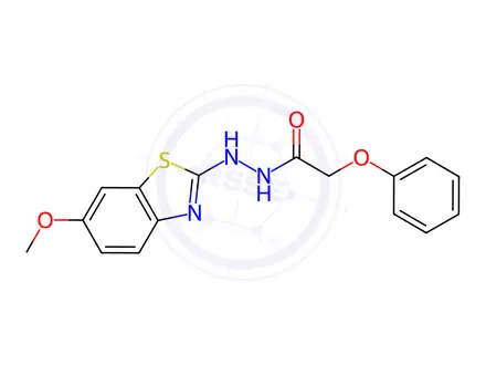 Chemical structure of N'-(6-Methoxybenzo[d]thiazol-2-yl)-2-phenoxyacetohydrazide