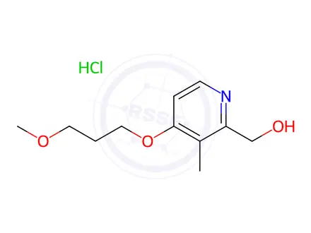 Chemical structure of 2-Hydroxy methyl-4-(3-methoxy propoxy)-3-methyl pyridine Hydrochloride