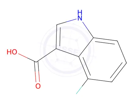Chemical structure of 4-Fluoro-1H-indole-3-carboxylic Acid