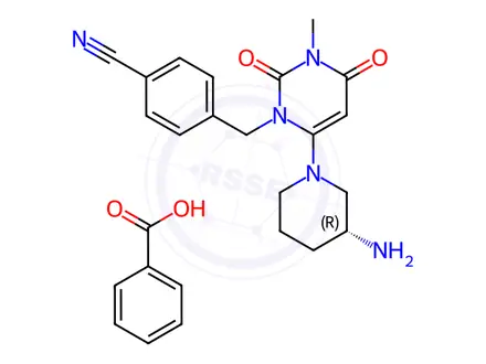 Chemical structure of Alogliptin Impurity A Benzoate salt