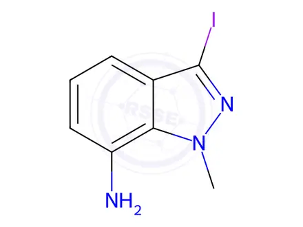 Chemical structure of 3-Iodo-1-methyl-1H-indazol-7-amine