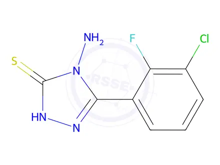 Chemical structure of 4-Amino-5-(3-chloro-2-fluorophenyl)-4H-1,2,4-triazole-3-thiol