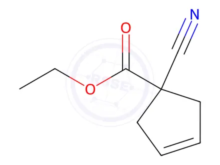 Chemical structure of ethyl 1-cyanocyclopent-3-ene-1-carboxylate