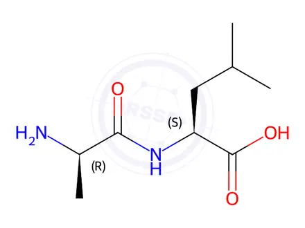 Chemical structure of D-Alanyl-L-leucine
