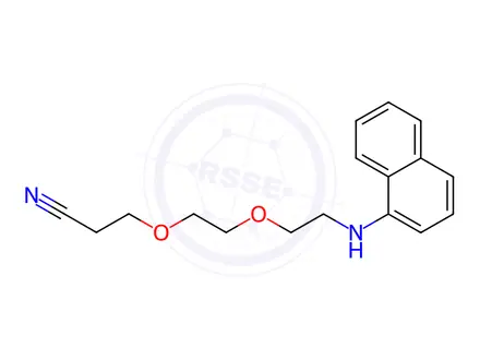 Chemical structure of 3-[2-[2-(1-naphthylamino)ethoxy]ethoxy]propiononitrile