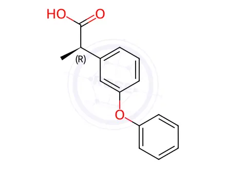 Chemical structure of R(-)-Fenoprofen