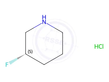 Chemical structure of (3S)-3-fluoropiperidine;hydrochloride