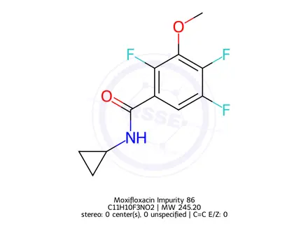 Chemical structure of Moxifloxacin Impurity 86