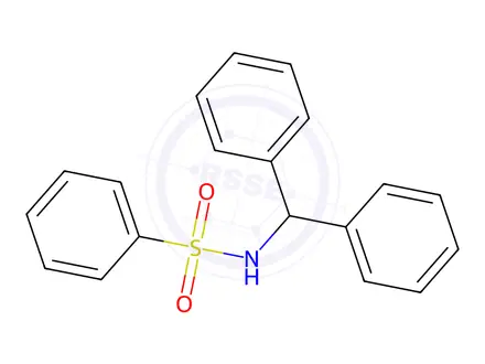 Chemical structure of N-benzhydrylbenzenesulfonamide