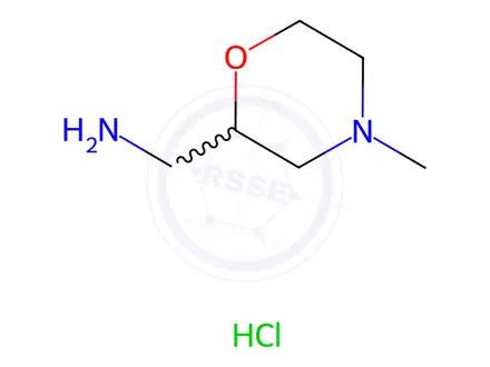 Chemical structure of 1-(4-methyl-2-morpholinyl)methanamine hydrochloride