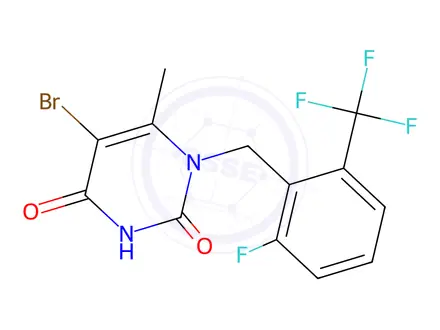 Chemical structure of Elagolix Bromo Impurity