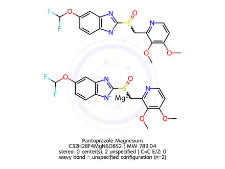 Chemical structure of Pantoprazole Magnesium