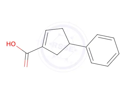 Chemical structure of 1-Cyclopentene-1-carboxylic acid, 4-phenyl-(9CI)