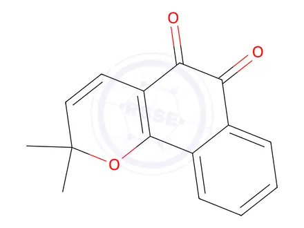 Chemical structure of 3,4-Dehydro-β-lapachone