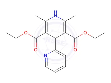 Chemical structure of 2,6-Dimethyl-4-(2-pyridyl)-1,4-dihydropyridine-3,5-dicarboxylic acid diethyl ester