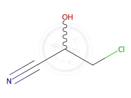 Chemical structure of 3-chloro-2-hydroxypropiononitrile