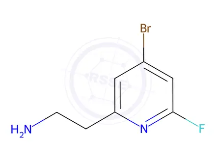 Chemical structure of 2-(4-Bromo-6-fluoropyridin-2-yl)ethan-1-amine