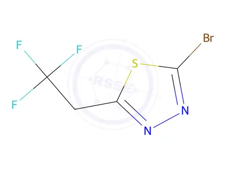 Chemical structure of 2-bromo-5-(2,2,2-trifluoroethyl)-1,3,4-thiadiazole