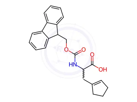 Chemical structure of 2-((((9h-Fluoren-9-yl)methoxy)carbonyl)amino)-3-(cyclopent-1-en-1-yl)propanoic acid