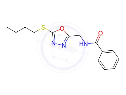 Chemical structure of N-((5-(Butylthio)-1,3,4-oxadiazol-2-yl)methyl)benzamide