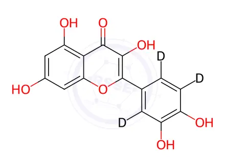 Chemical structure of Quercetin-d3 (Major)
