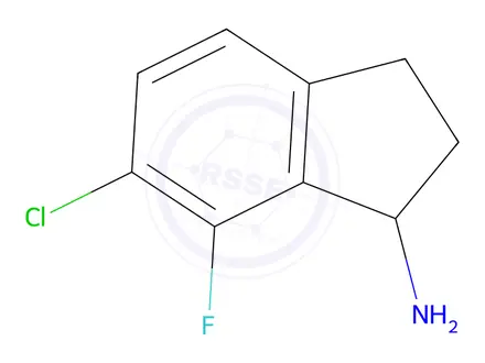 Chemical structure of 6-Chloro-7-fluoro-2,3-dihydro-1H-inden-1-amine