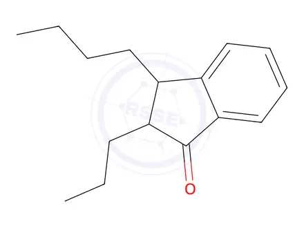 Chemical structure of 3-butyl-2-propyl-2,3-dihydro-1H-inden-1-one