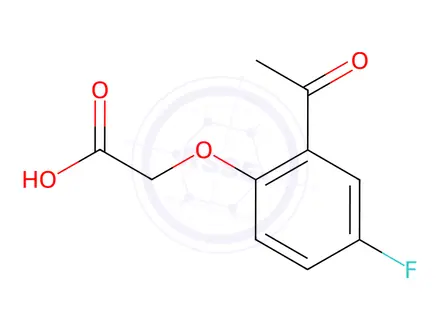 Chemical structure of 2-(2-acetyl-4-fluorophenoxy)acetic acid