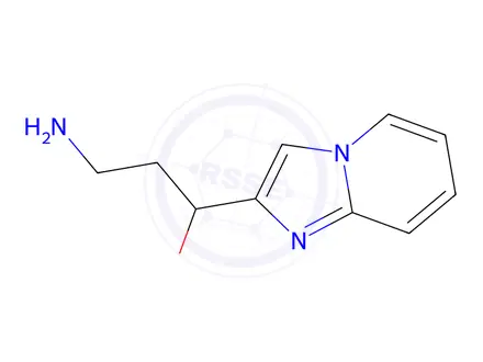 Chemical structure of 3-Amino-1-{imidazo[1,2-a]pyridin-2-yl}propan-1-ol