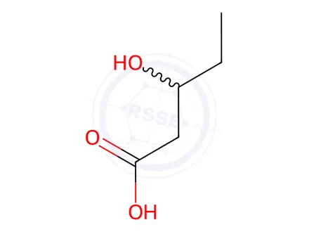 Chemical structure of 3-Hydroxypentanoic acid
