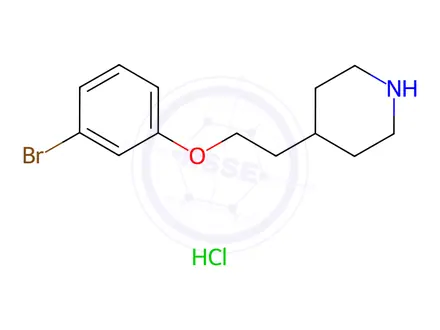 Chemical structure of 4-[2-(3-Bromophenoxy)ethyl]piperidine hydrochloride