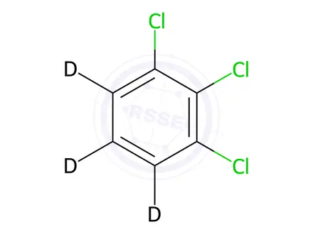 Chemical structure of 1, 2, 3-Trichlorobenzene-d3