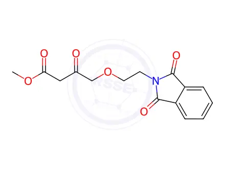 Chemical structure of 4-[2-(1,3-Dihydro-1,3-dioxo-2H-isoindol-2-yl)ethoxy]-3-oxobutanoic Acid Methyl Ester