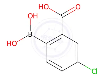 Chemical structure of 2-Borono-5-chlorobenzoic acid